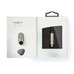 Nedis Stereo Audio Adapter | 3.5 mm Hane | 6.35 mm Hona | Guldplaterad | Rak | Metall | Guld / Metall | 1 st. | Kartong med täckt fönster