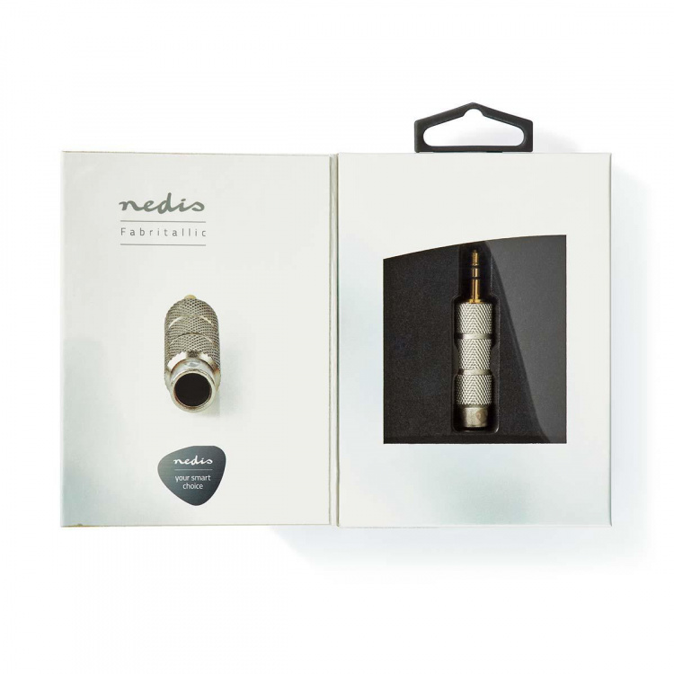 Nedis Stereo Audio Adapter | 3.5 mm Hane | 6.35 mm Hona | Guldplaterad | Rak | Metall | Guld / Metall | 1 st. | Kartong med täckt fönster