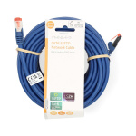 Nedis CAT6 Nätverkskabel | RJ45 hane | RJ45 hane | S/FTP | 15.0 m | Rund | LSZH | Blå | Label