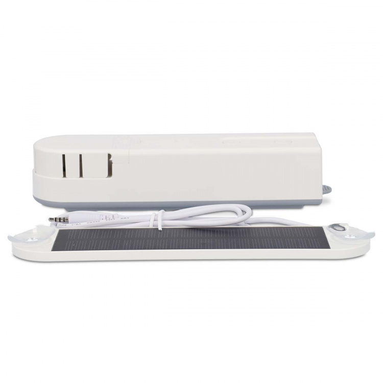 Nedis SmartLife Robot med Gardin | Kabelsystem | Panelgardiner / Romerska persienner / Rullgardiner | Solar Powered / Strömadapter | 2000 mAh | Bluetooth® | Vit