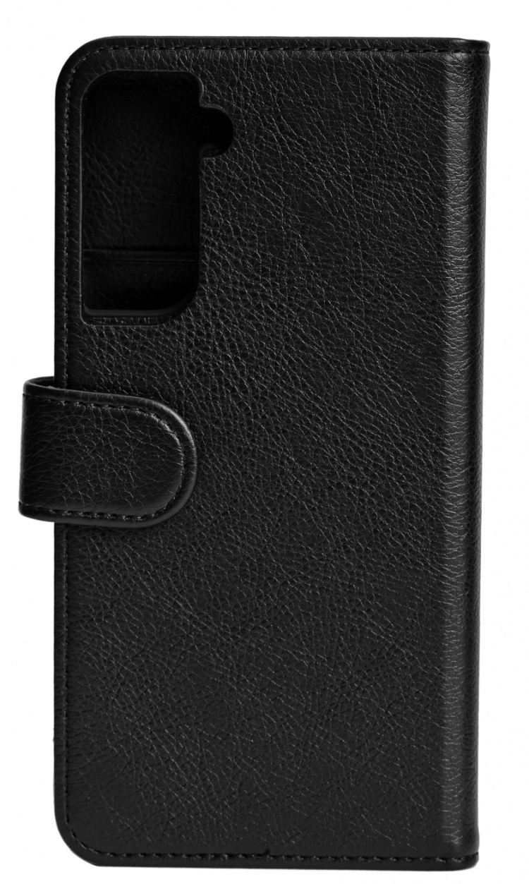 Essentials Samsung S21 PU wallet, detachable, 3 cards, Black