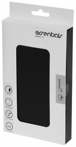 Essentials Samsung S21 PU wallet, detachable, 3 cards, Black