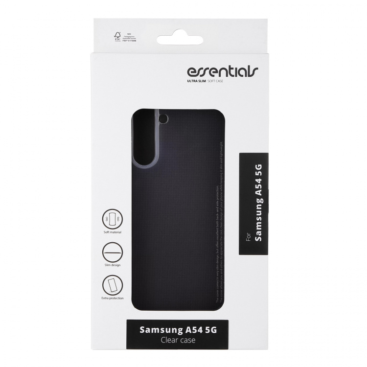 Essentials Samsung Galaxy A54 5G TPU back cover, transparent