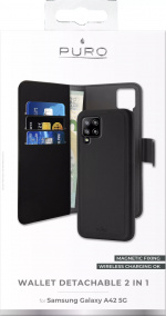 Puro Samsung Galaxy A42 5G EcoLeather Wallet Detach black Puro Samsung Galaxy A42 5G EcoLeather Wallet Detach black