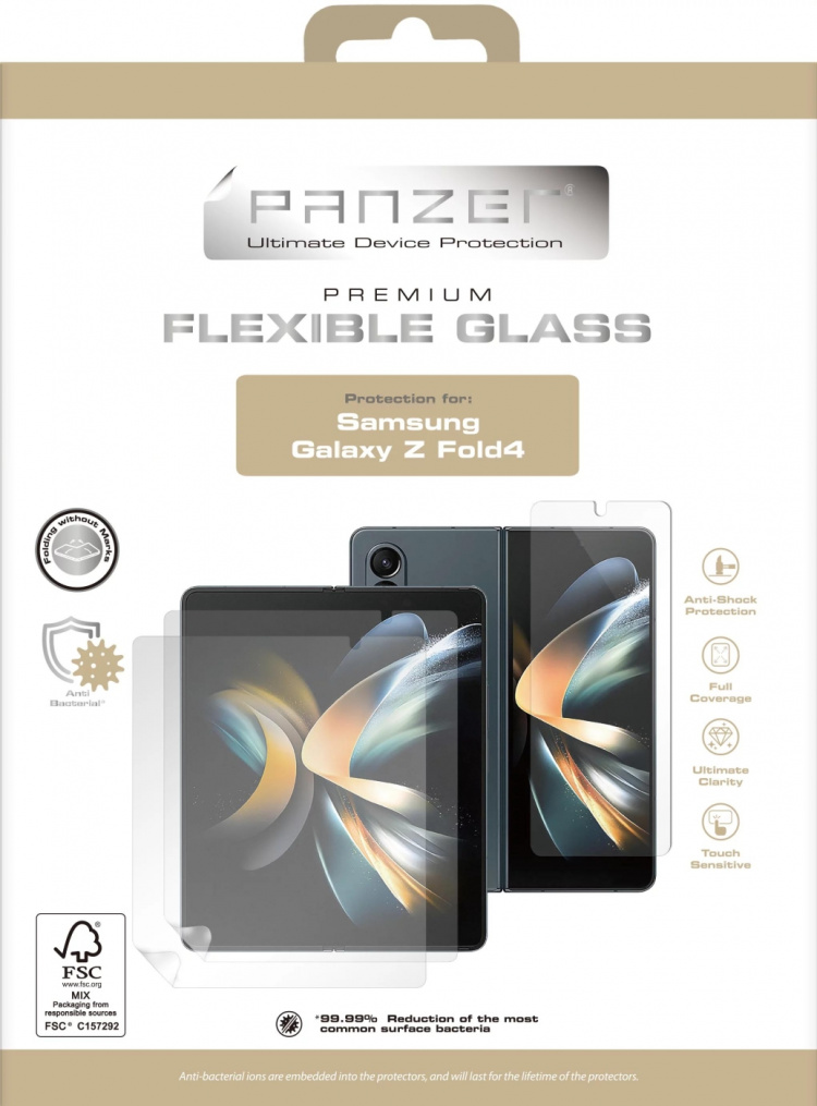 panzer Samsung Galaxy Z Fold4 Flex Hybrid Film and Tempered Glass