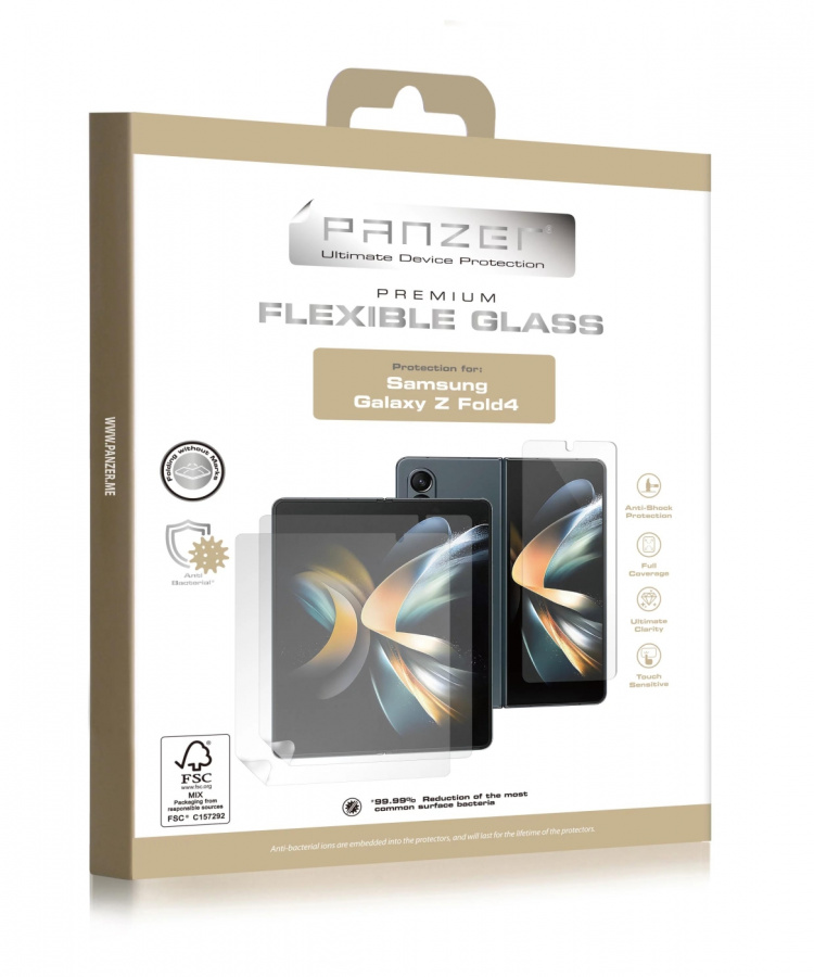panzer Samsung Galaxy Z Fold4 Flex Hybrid Film and Tempered Glass