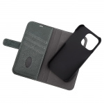 Essentials iPhone 14 Pro Leather wallet,detachable,Green