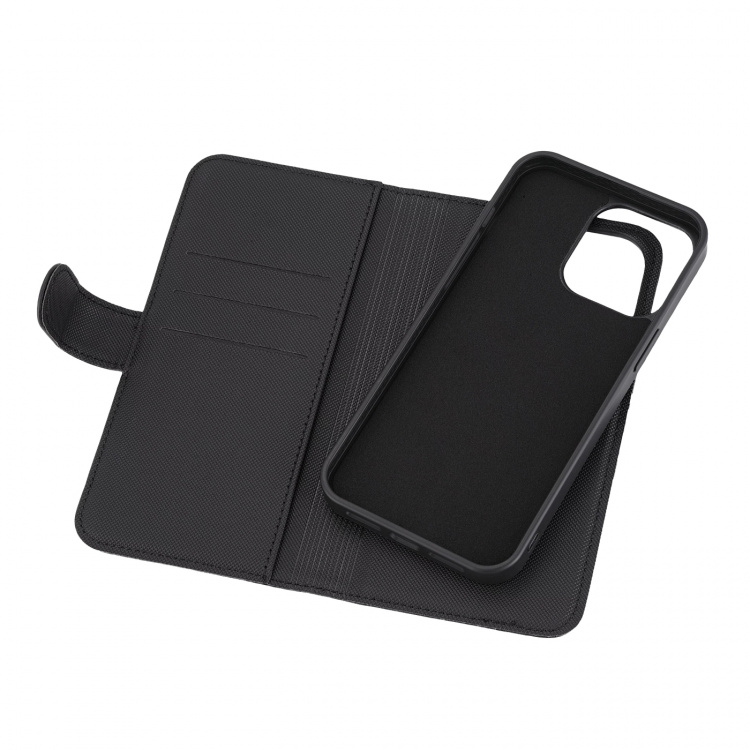 DELTACO Wallet case, 2-in-1, iPhone 15 Pro Max, magnetic cover,black DELTACO Wallet case, 2-in-1, iPhone 15 Pro Max, magnetic cover,black