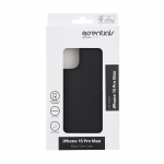 Essentials iPhone 15 Pro Max sand bursted back cover, black/grey