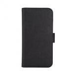 Essentials iPhone 15 PU wallet, recycled materials, detachable, black