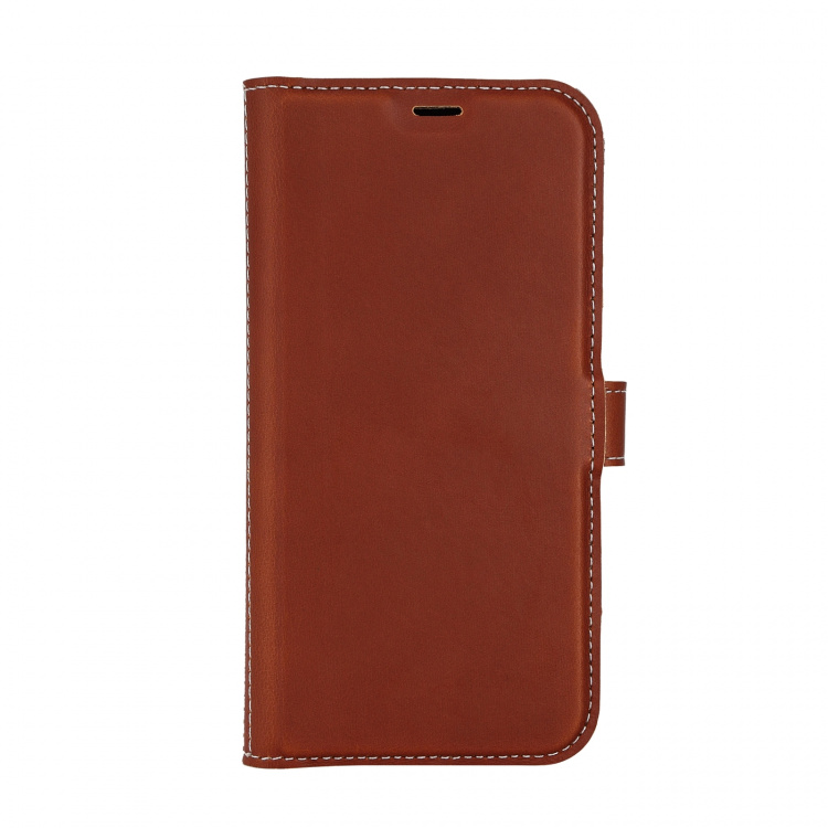 Essentials iPhone 15 leather Mag wallet, detachable, magnetic, brown