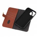 Essentials iPhone 15 leather Mag wallet, detachable, magnetic, brown