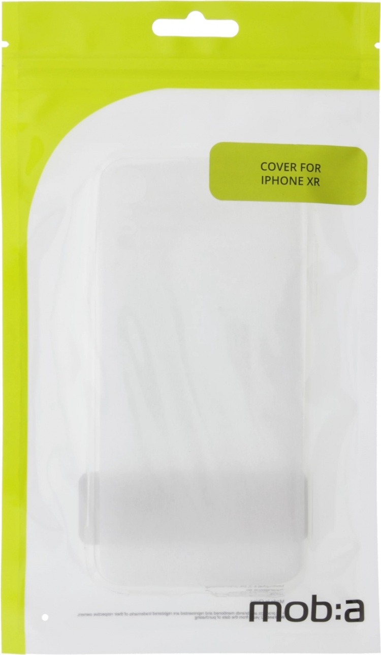 moba iPhone XR, TPU-skal, transparent