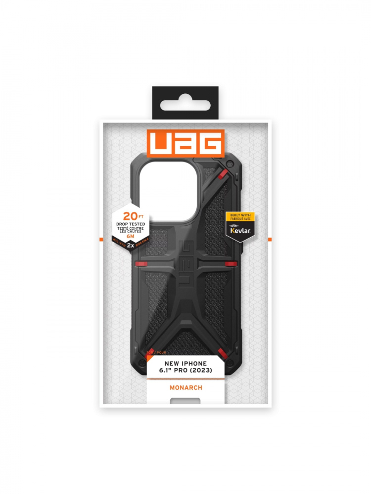 Urban Armor Gear iPhone 15 Pro Monarch - Kevlar Black