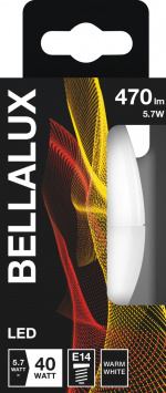 bellalux candle frosted heatsink 40W/827 E14