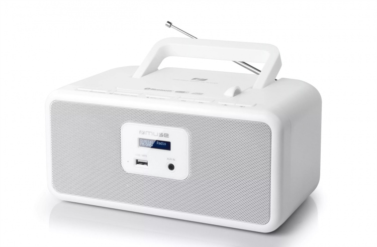 MUSE M-32 DBW Radio portable DAB+ FM CD USB white