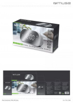 MUSE M-170-CMR Clock radio FM Dual alarm mirror screen