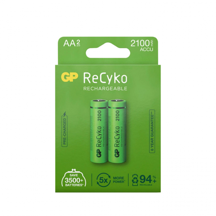 GP ReCyko NiMH 2100mAh AA 2-pack (PB)