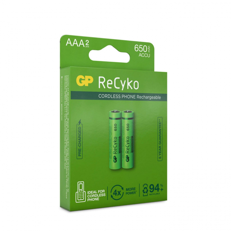 GP ReCyko NiMH 650mAh AAA 2-pack (PB)