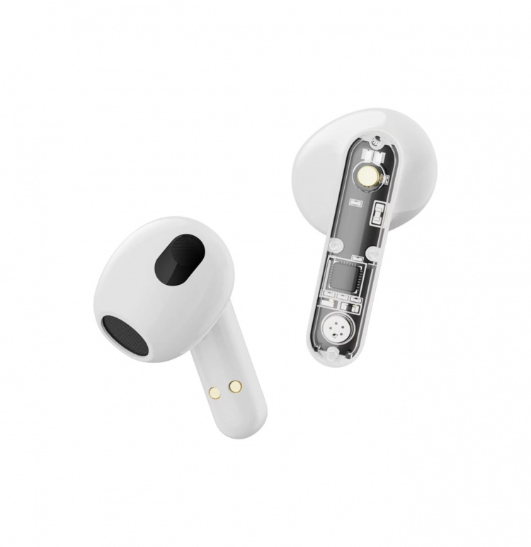 Streetz T150 TWS earphones, Transparent White Streetz T150 TWS earphones, Transparent White