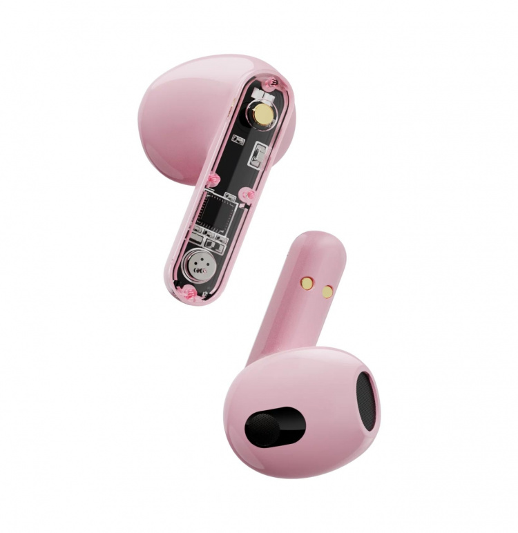 Streetz T150 TWS earphones, Transparent Pink Streetz T150 TWS earphones, Transparent Pink