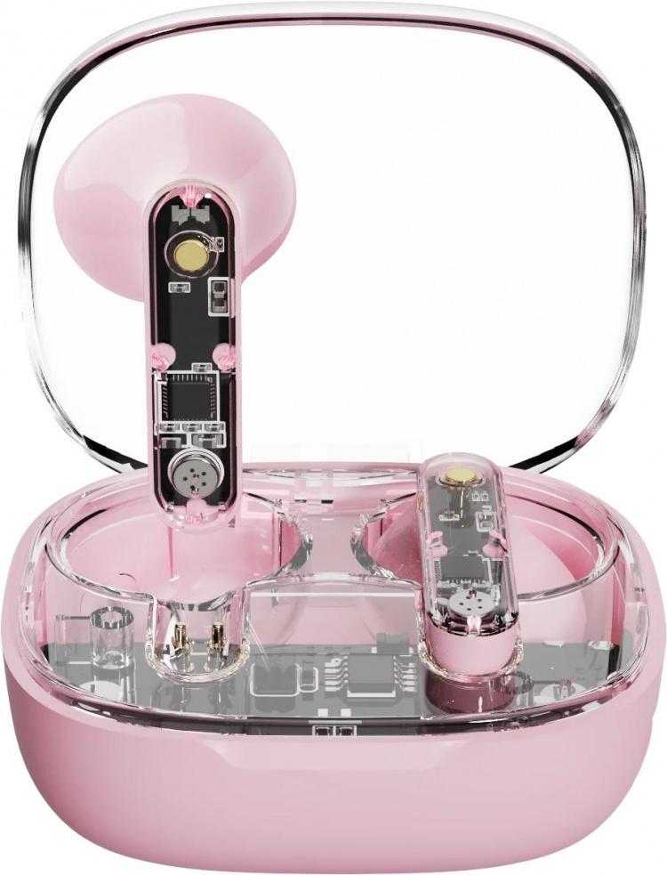 Streetz T150 TWS earphones, Transparent Pink Streetz T150 TWS earphones, Transparent Pink