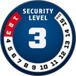 Abus kedjelås, 4804C/75, med nummerkombination, svart