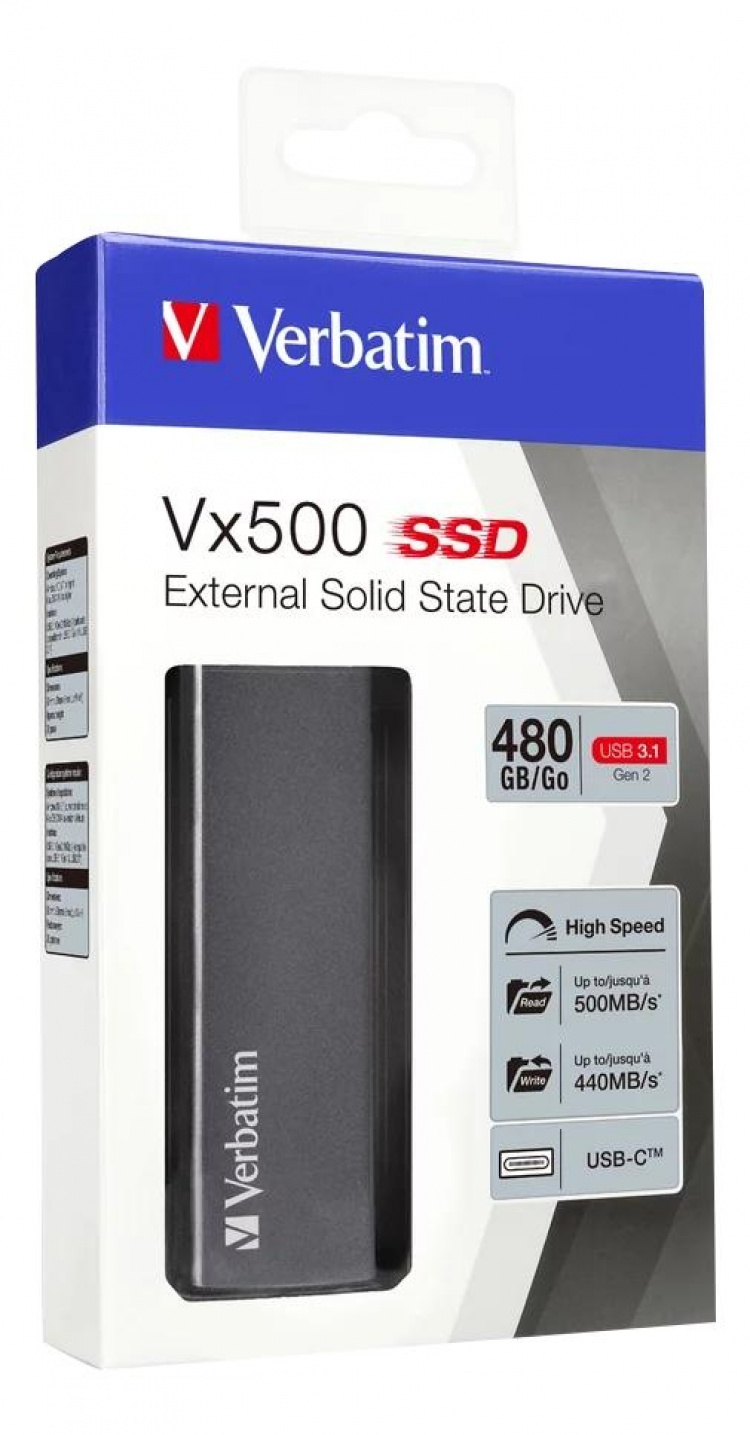 Verbatim Vx500 External SSD USB 3.1 G2 480GB