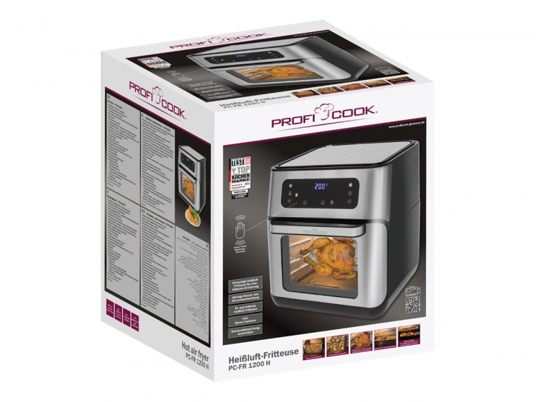 ProfiCook PC-FR 1200 H Airfryer 1500W Rostfritt stål/svart