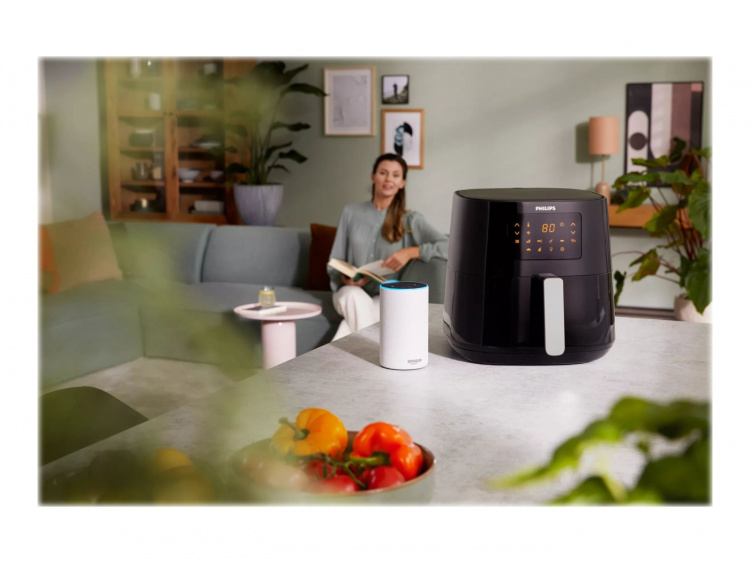 Philips Essential HD9280 Airfryer XL Luftfritös 2000W Mörk silver/svart