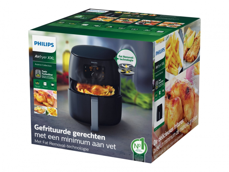 Philips Avance Collection XXL HD9650 Twin TurboStar Airfryer 2.2kW Svart Philips Avance Collection XXL HD9650 Twin TurboStar Airfryer 2.2kW Svart