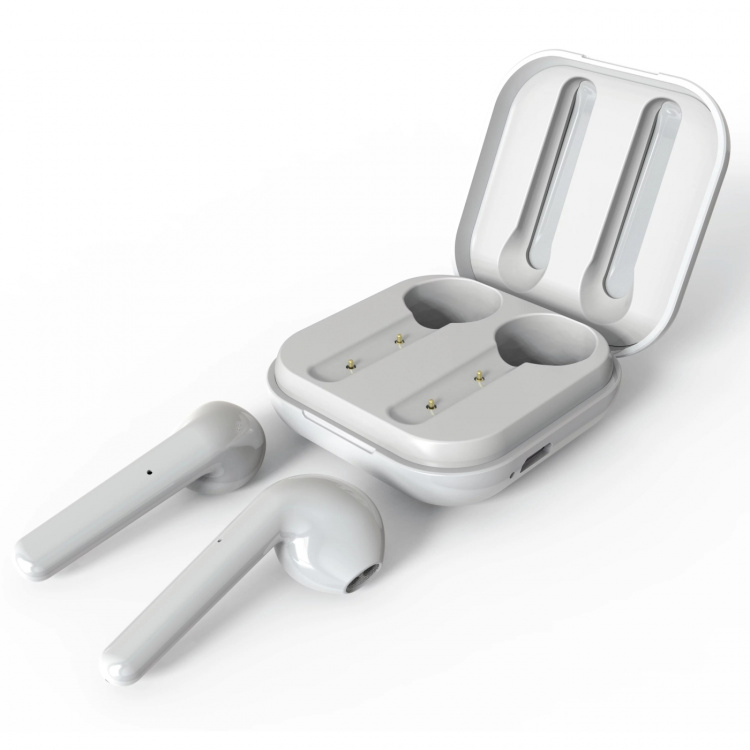 Puro Bluetooth Slim Pod hörlurar med laddstation, Vit