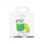 Puro Icon Fluo, Silicone Case för AirPods, Grön