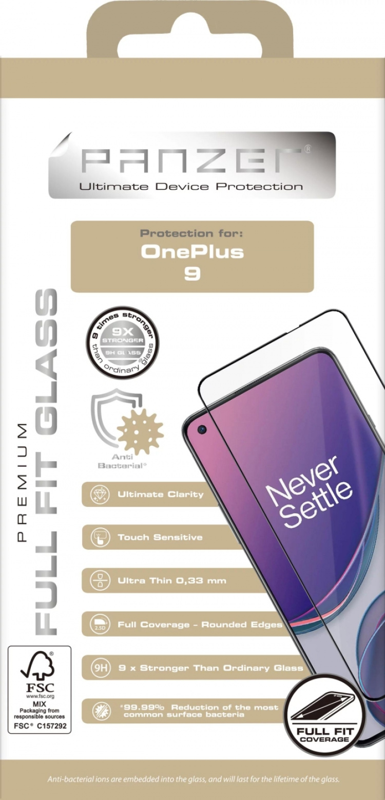 panzer OnePlus 9 Full-fit Glass Black