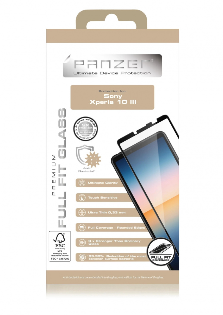 panzer Sony Xperia 10 III Full-Fit Glass Black
