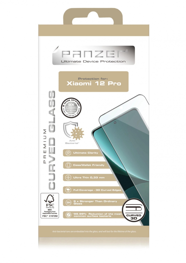 panzer Xiaomi 12 Pro Curved Glass