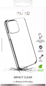Puro iPhone 13 Pro Max Impact Clear Cover, Transparent