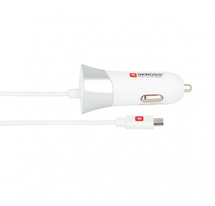 SKROSS USB-billaddare med micro-USB-kabel