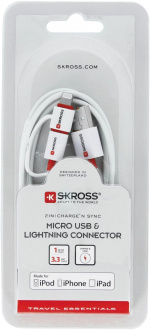 SKROSS Sync/Charge 2in1 MicroUSB & Lightning Connector SKROSS Sync/Charge 2in1 MicroUSB & Lightning Connector