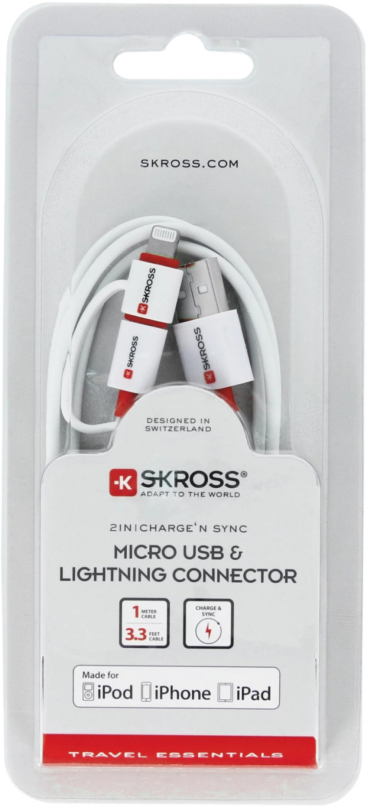 SKROSS Sync/Charge 2in1 MicroUSB & Lightning Connector SKROSS Sync/Charge 2in1 MicroUSB & Lightning Connector