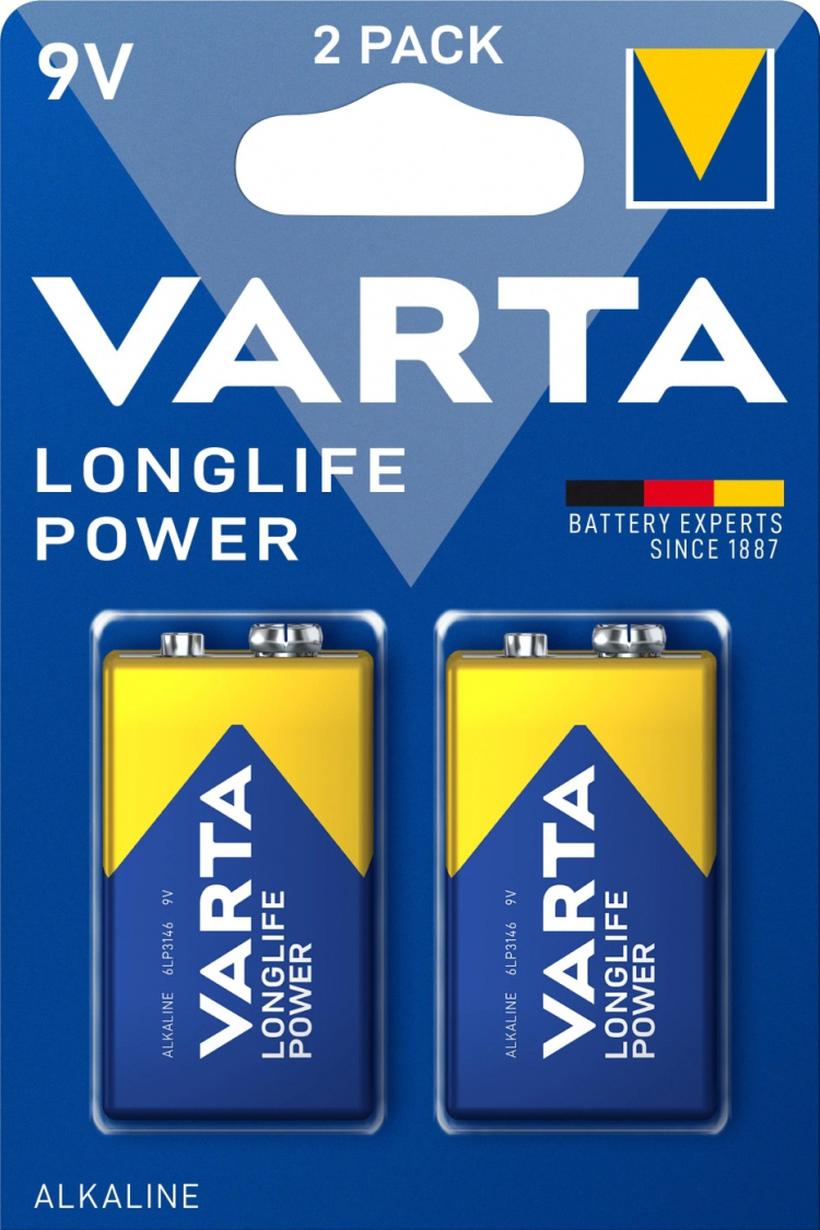 Varta Longlife Power 9V 2 Pack (B)
