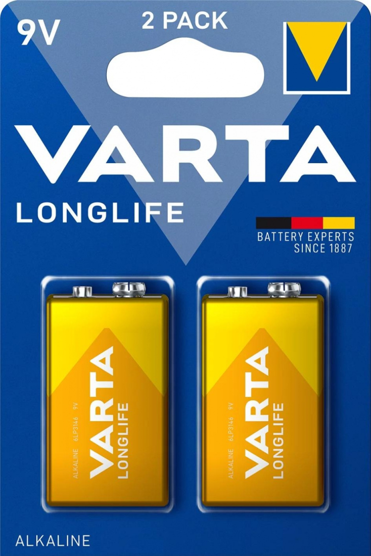 Varta Longlife 9V 2 Pack (B)