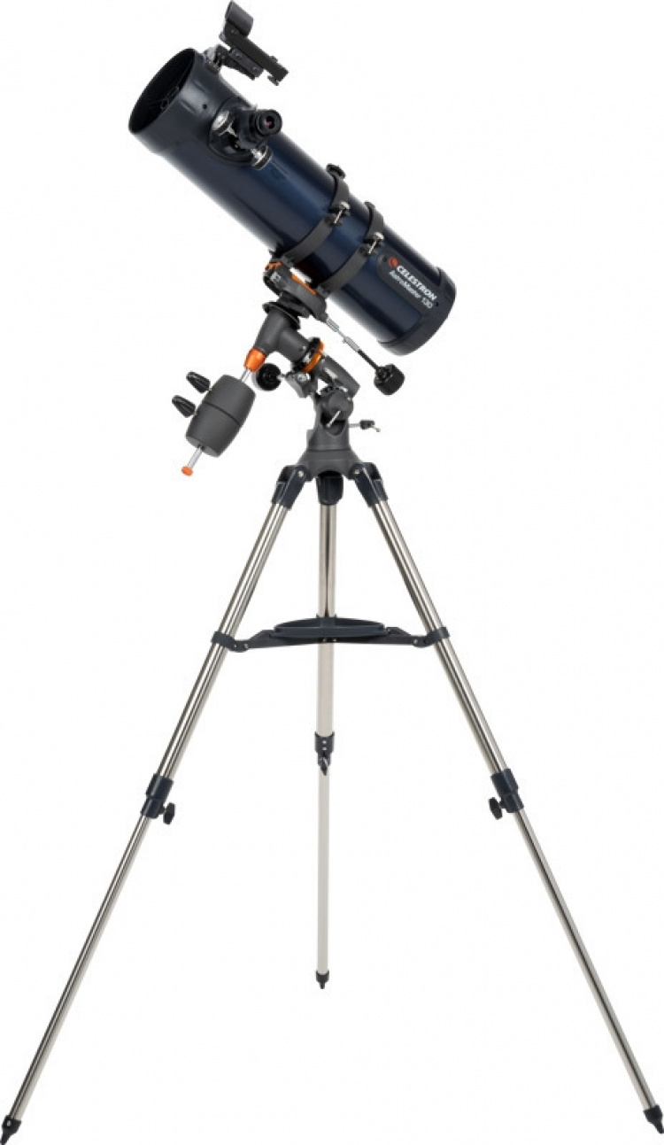 Celestron ASTROMASTER 130EQ stjärnteleskop + telefonadapter och T2-Barlow-lins