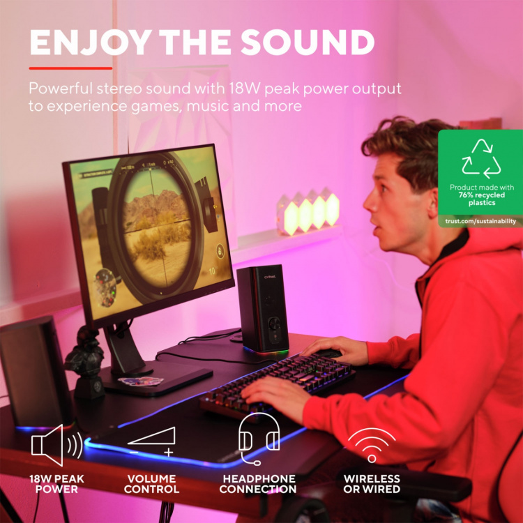 Trust GXT 612 Cetic Gaming speakers Bluetooth