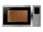 Sharp R-982STWE Mikrovågsugn med värmekabel och grill Rostfritt stål