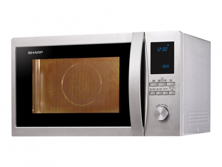 Sharp R-982STWE Mikrovågsugn med värmekabel och grill Rostfritt stål