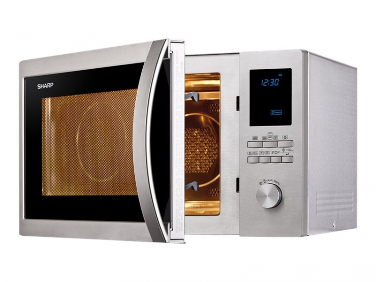 Sharp R-982STWE Mikrovågsugn med värmekabel och grill Rostfritt stål