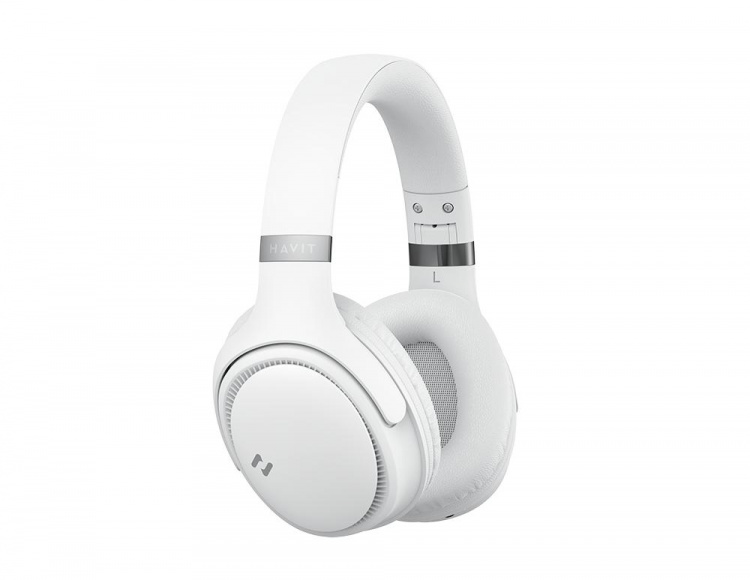 Havit H630BT over-ear BT Hörlurar, Vit,Silver Havit H630BT over-ear BT Hörlurar, Vit,Silver