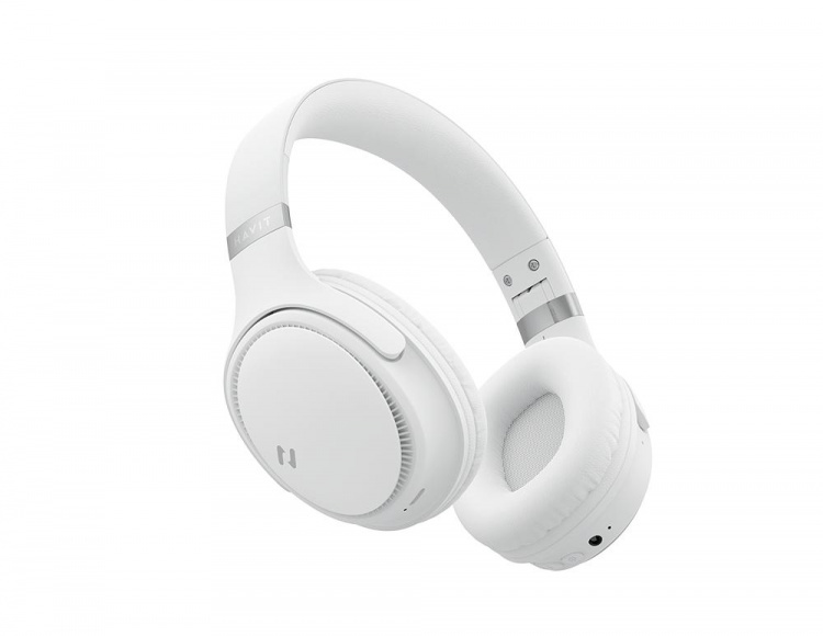 Havit H630BT over-ear BT Hörlurar, Vit,Silver Havit H630BT over-ear BT Hörlurar, Vit,Silver