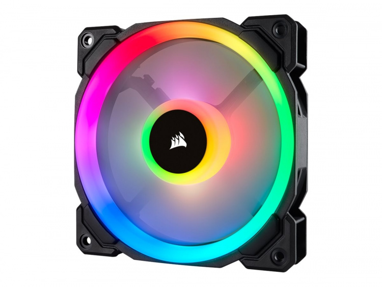 Corsair LL Series LL120 RGB Dual Light Loop Fläkt 1-pack Blå Grön Orange Lila Röd Vit Gul 120 mm